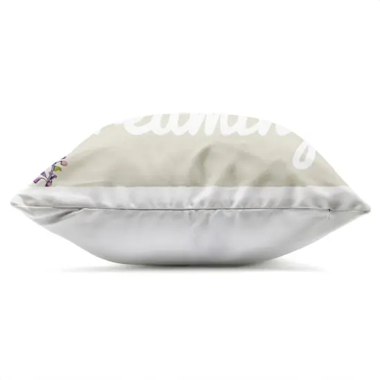 Stupell Industries Never Stop Dreaming with Florals Outdoor Printed Pillow design by Kim Allen, 18 x 7 x 18 {3}