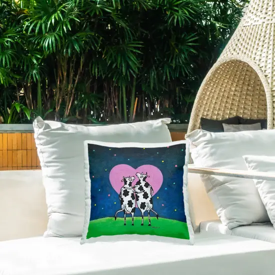 Stupell Industries Loving Significant Udder Outdoor Printed Pillow design by Roger Straub, 18 x 7 x 18 {2}