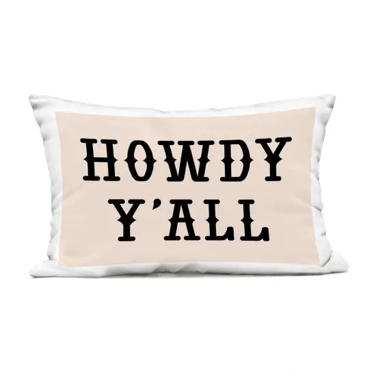Stupell Industries Southwestern Howdy Y'all Outdoor Printed Pillow design by Daniela Santiago, 14 x 7 x 20 {1}