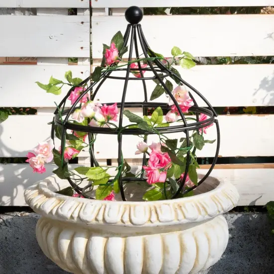 Sturdy Metal Garden Obelisk Trellis for Climbing Plants - 12" x 8.1" {1}