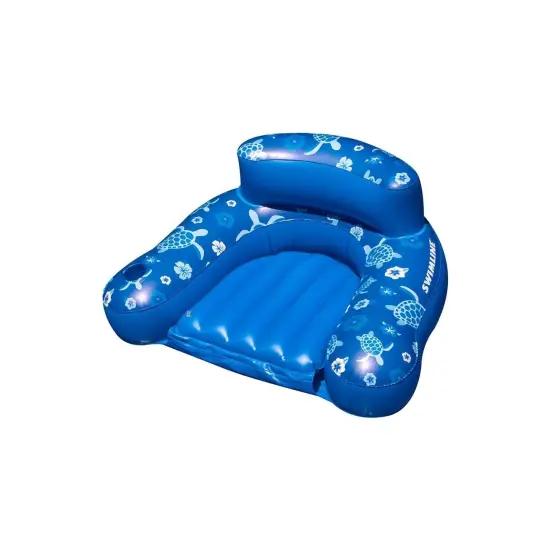 Swimline Inflatable Tropical Pool Lounge Chair - 58" - Blue {1}