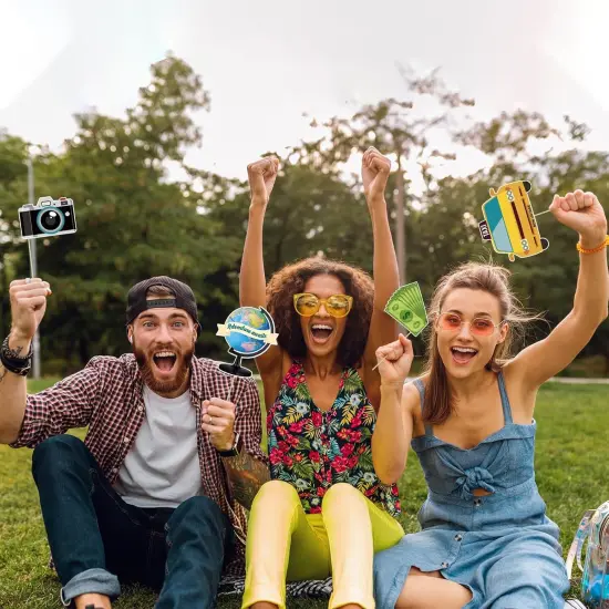 31pcs Let The Adventure Begin Photo Booth Props {2}