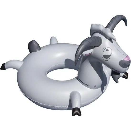 Swimline Inflatable LOL Goat Swimming Pool Ring - 56" - Gray {3}