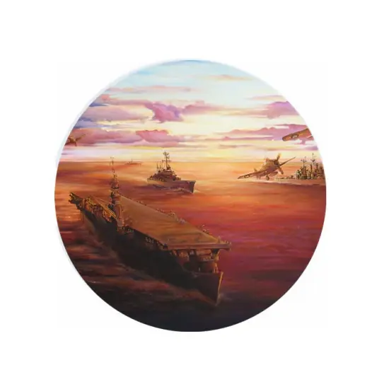 Navy Ceramic Car Coaster Set 2.56" (2 Pack) {1}