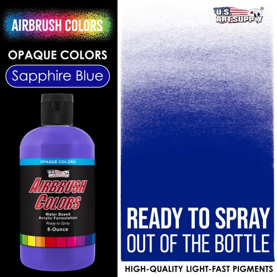 Sapphire Blue, Opaque Acrylic Airbrush Paint, 8 oz. {2}