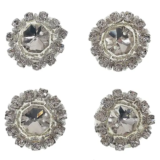 1" Round Rhinestone Applique/Patch Pack of 4 {1}