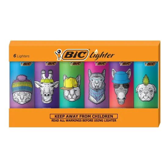 BIC Maxi Special Edition Augmented Reality Pocket Lighters, Child-Resistant and Reliable, 6-Pack {2}