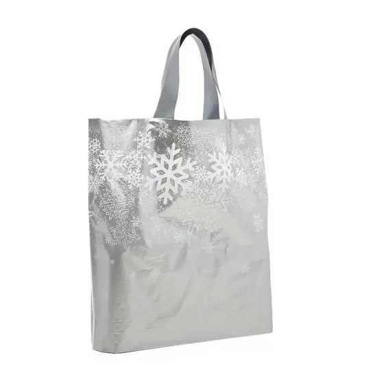 Printed Snowflake LDPE Bags 16&rdquo; x 6&rdquo; x 15&rdquo; Holiday Packaging {3}