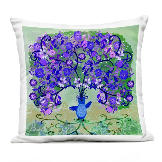 Stupell Industries Tree Blooming From Bird Outdoor Printed Pillow design by Kay Widdowson, 18 x 7 x 18 {1}