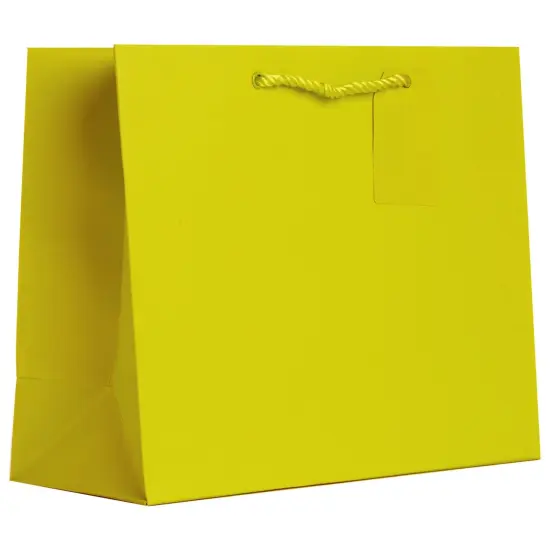 Pack/6: Matte Yellow Gift Bag - 12-1/2 x 5 x 10" {1}