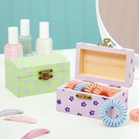 12 Pack Unfinished Wooden Boxes for Crafts {4}