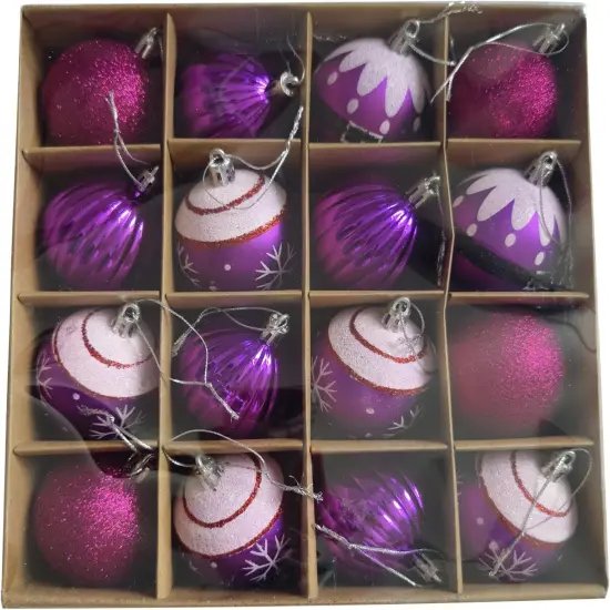 Purple Christmas Ornaments Ball Decorations {1}