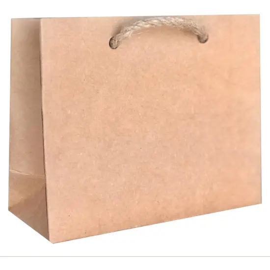 Pack/6: Kraft Natural Gift Bag - 5 x 2 x 4" {1}