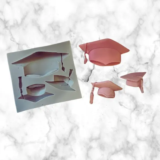 Graduation Cap Doctoral Cap and Tassel Silicone Mold {3}