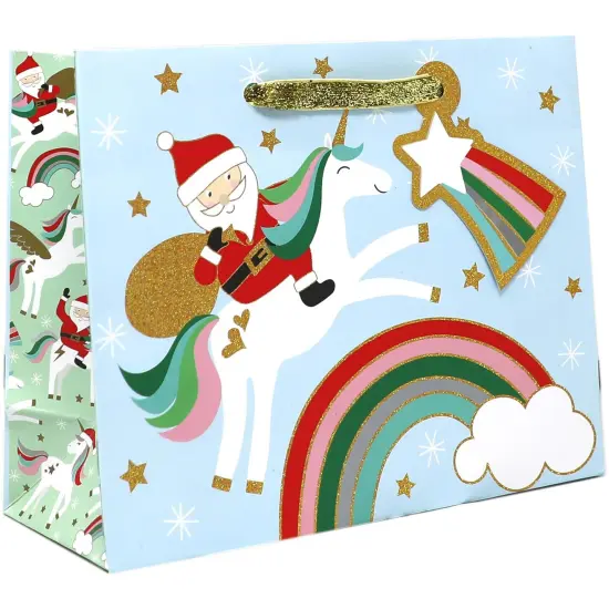 Pack/6: Merry Unicorns Gift Bag - 7-1/2 x 3 x 6" {1}