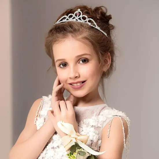 16 Pcs Bulk Girls Tiara Crown Silver Princess Rhinestone Headband Crystal Wedding Tiara for Kid Women Birthday Party {4}