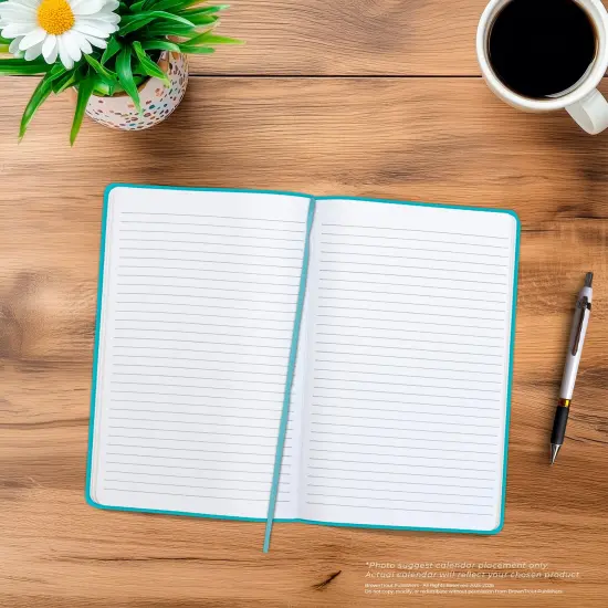 Pantone OFFICIAL Blue | 5.25 x 8.25 Inch Lined Compact Journal | Non-Dated | BrownTrout | Planning Stationery Diary {4}