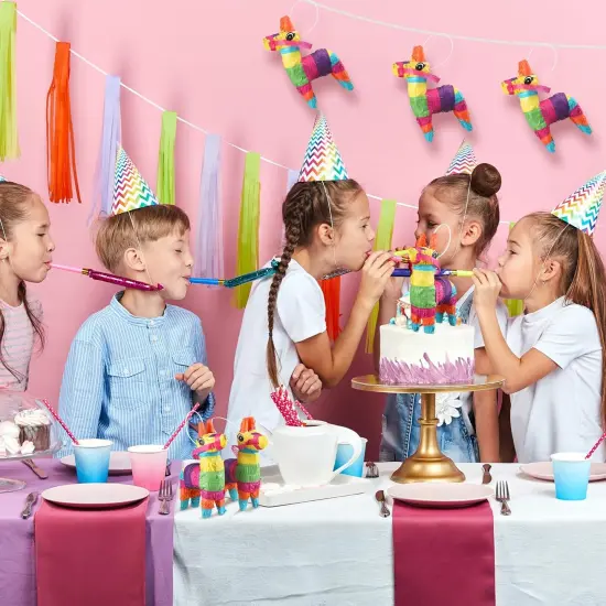 12 Pcs Mini Donkey Pi&ntilde;atas Small Mexican Pi&ntilde;ata Cactus Fiesta Decorations Mexican Party Decorations Cinco de Mayo Pi&ntilde;ata for Fiesta Theme Birthday Party Supplies (Cute Donkey) {4}