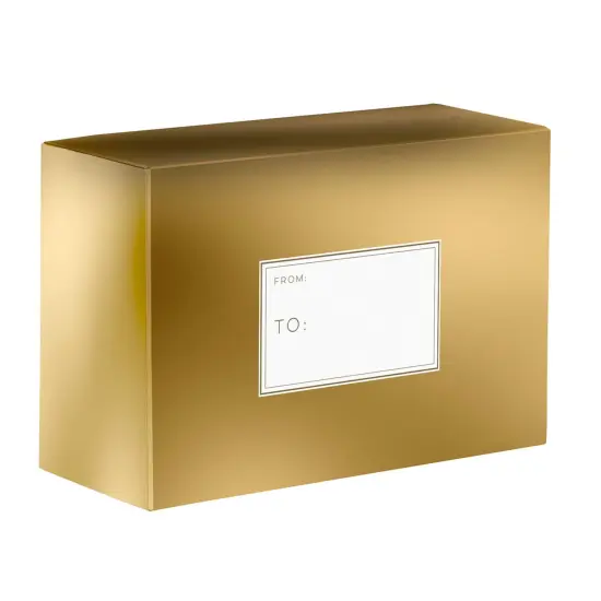 Pack/6: Metallic Gold Theme Mailing Box - 12 x 6 x 9" {1}