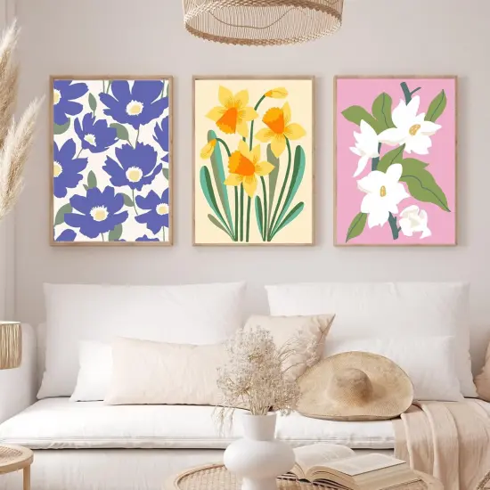 Flower Paint by Numbers for Adults Kids Beginners,Easy Acrylic Paint by Number Kits on Canvas Without Frame,Oil Painting Kits Present for Home Wall Decor 9.8x13.7inch {2}