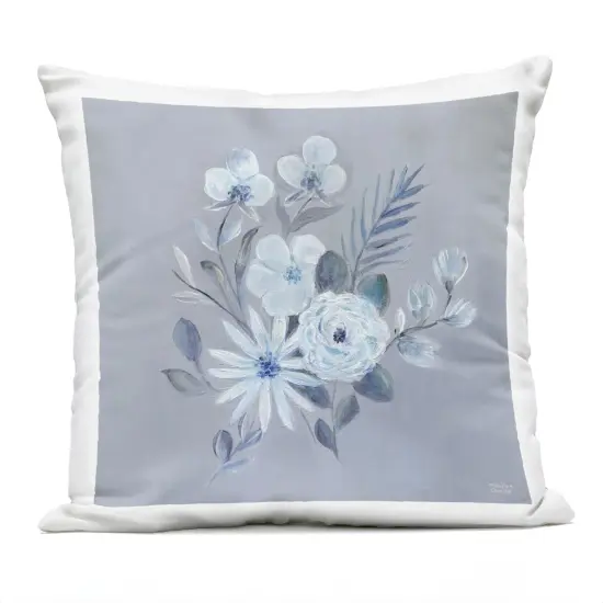 Stupell Industries Blue Toned Floral Bunch Outdoor Printed Pillow design by Marilyn Dunlap, 18 x 7 x 18 {1}