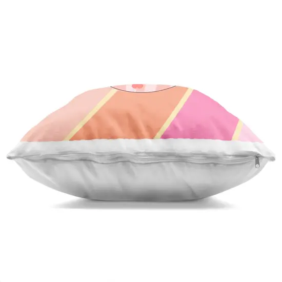 Stupell Industries Beaming Floral Peace Symbol Decorative Printed Pillow design by Jesse Keith, 18 x 7 x 18 {3}