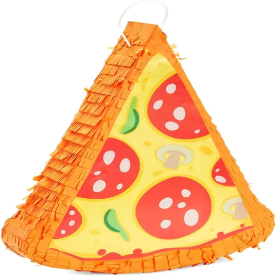 Pizza Pinata - Food Themed Birthday Party Decorations, Table Centerpiece (Small, 16.5 x 13.5 x 3 in) {1}