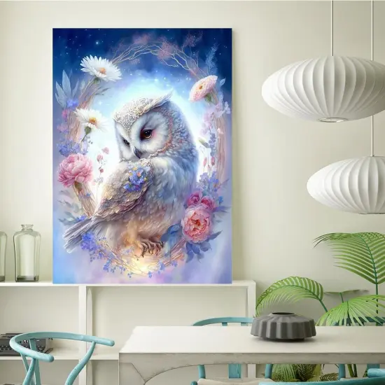 Diamond Painting Kits for Adults Owl Flower DIY 5D Full Drill Diamond Painting Kits for Adults Kids Beginner，for Home Wall Decor, Gem Art 12 x 16 Inches {2}