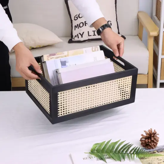 Decorative Organizer Crates Box with Built-in Handle {2}