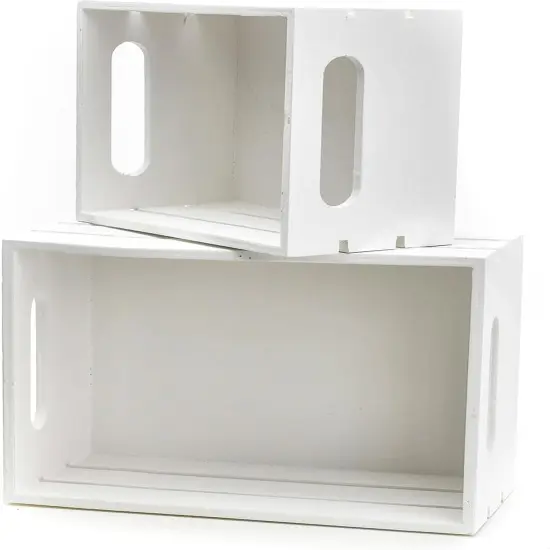 2 Pack, Nested Wooden Crates {1}