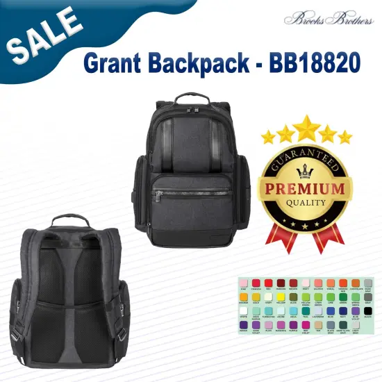 Brooks Brothers&reg; Grant Backpack HthrGrey {2}