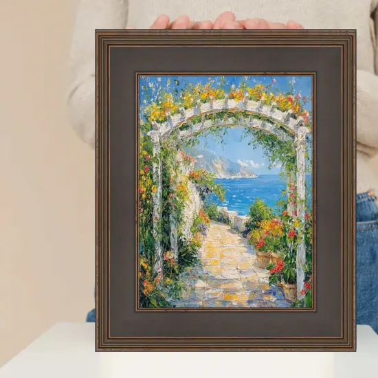 Wide Gold Black Flat Panel Picture Frame 24x48 frame {2}