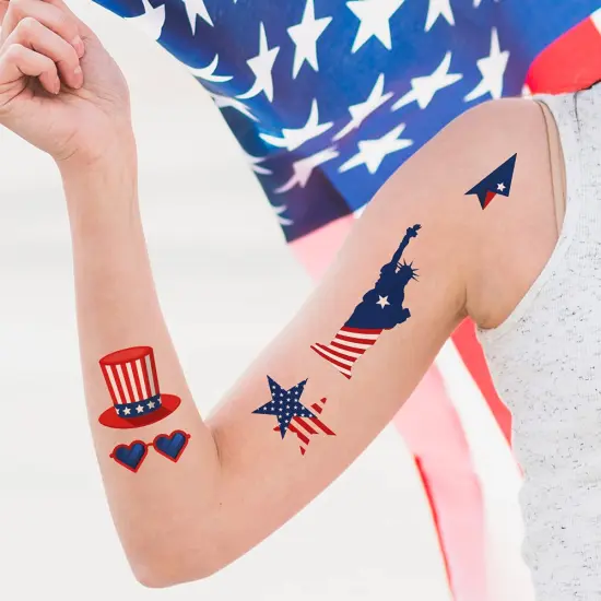 90Pcs Fourth of July Temporary Tattoos {3}