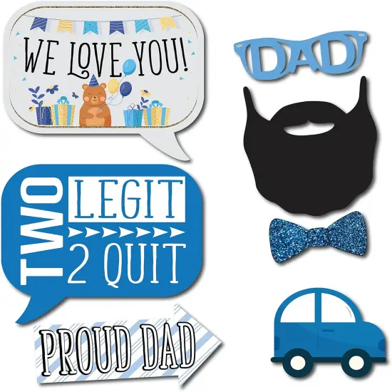 2nd Birthday Boy Photo Booth Props - 41-pc Photobooth Kit {5}