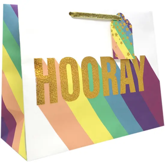 Pack/6: Hooray Gift Bag - 12-1/2 x 5 x 10" {1}