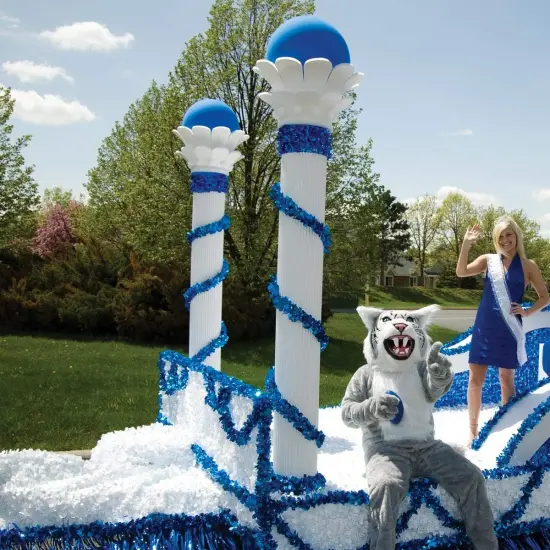 Blue Metallic Twist Garland, Parade Float Decorations {5}