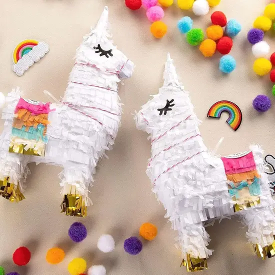 3 Pack Mini Llama Pinata for Birthday Party, Fiesta, Cinco de Mayo Decorations (4.9 x 2.1 x 10.2 Inches) {3}