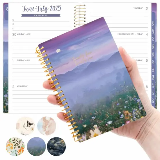 bloom daily planners 2025-26 Academic Planner, Soft Cover, 4" x 6", Mystical Mountains {1}
