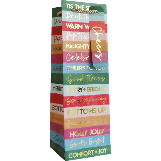 Pack/6: Drink to That Wine Bag - 4-1/2 x 4-1/2 x 14" {1}