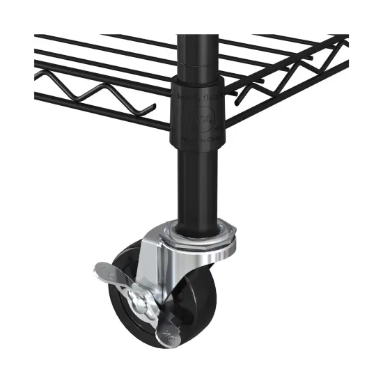 Seville Classics 5-Tier NSF Steel Wire Shelving Unit, 36" W x 14" D x 75.5" H Black {6}