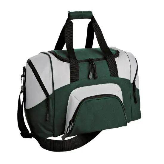 Port Authority&reg; Small Colorblock Sport Duffel Hunter/Grey {1}