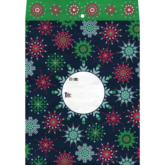 Pack/6: Midnight Snowflake Theme Mailing Envelope - 9 x 1/2 x 12" {1}