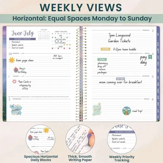 bloom daily planners 2025-26 Academic Planner, Soft Cover, 8.5" x 11", Mystical Mountains {5}