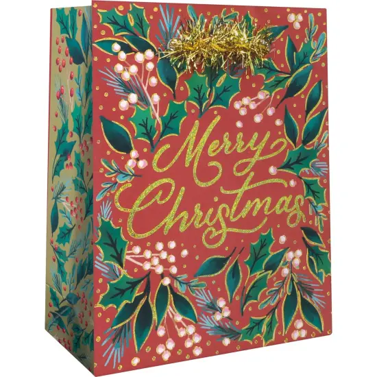Pack/6: Merry Christmas Gift Bag - 4 x 2 x 5" {1}