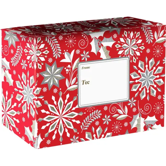 Pack/6: Merriment Red Theme Mailing Box - 9-1/2 x 4 x 6-1/2" {1}