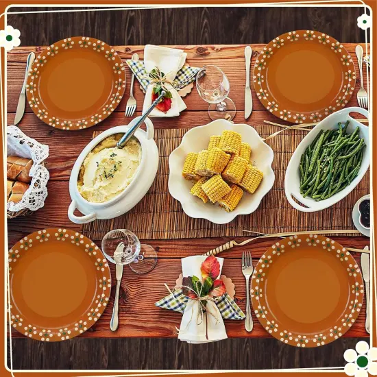 Platos De Barro Mexicanos Mexican Paper Plates Mexican Dinnerware Terracotta Flower Clay Pottery Plates Party Supplies Birthday Wedding Party Decorations(9 Inch,50 Pcs) {5}