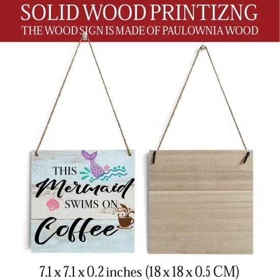 Rustic Beach Sign &ndash; Wooden Wall Art for Beach House Decor, Coastal Kitchen Wall Hanging, Summer Plaque Gift for Beach Lovers {2}