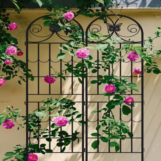 4PCS 87&rdquo;H Metal Garden Trellis for Climbing Plants Outdoor {2}