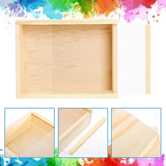 12 Pack Unfinished Wood Crates Box For Crafts {3}