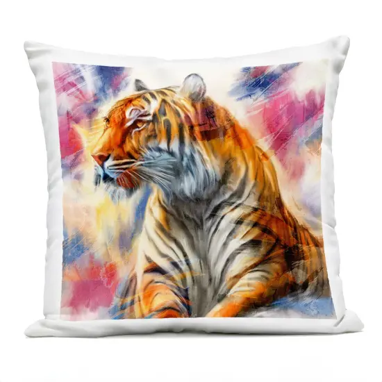 Stupell Industries Fierce & Elegant Tiger Outdoor Printed Pillow design by Kim Allen, 18 x 7 x 18 {1}